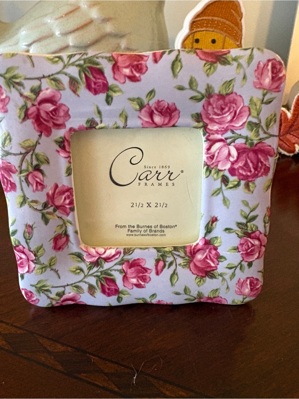 Burnes Of Boston Floral Pink and Green Picture Frame